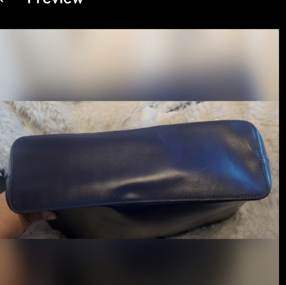 Kate Spade Purple Eggplant Tote Shoulder Bag CONDITIONED TODAY A.M. 11"X16" GUC - Picture 4 of 5